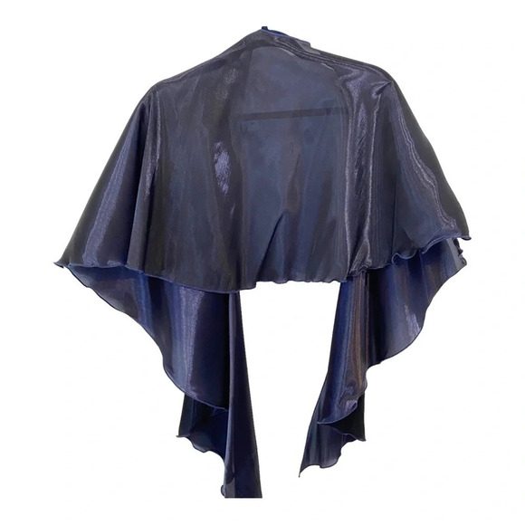 Formal Navy Blue Cover Up Wrap Laura Petites - Picture 2 of 7